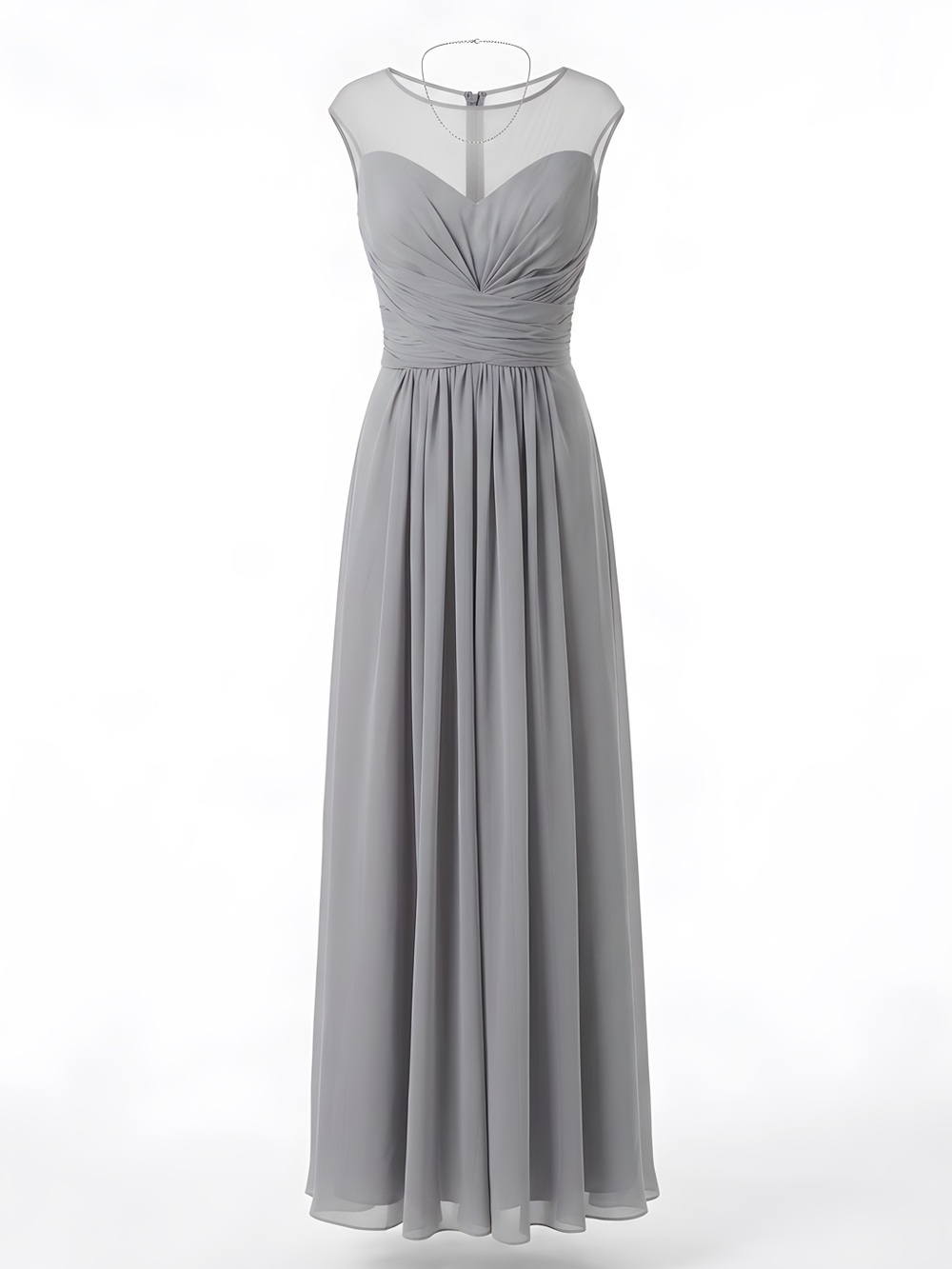 Elegant Sleeveless Gray Abby Paris Maxi Dress